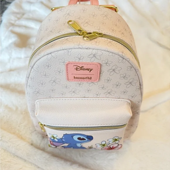 BRAND NEW Disney Pastel Floral Stitch Backpack - Picture 6 of 6